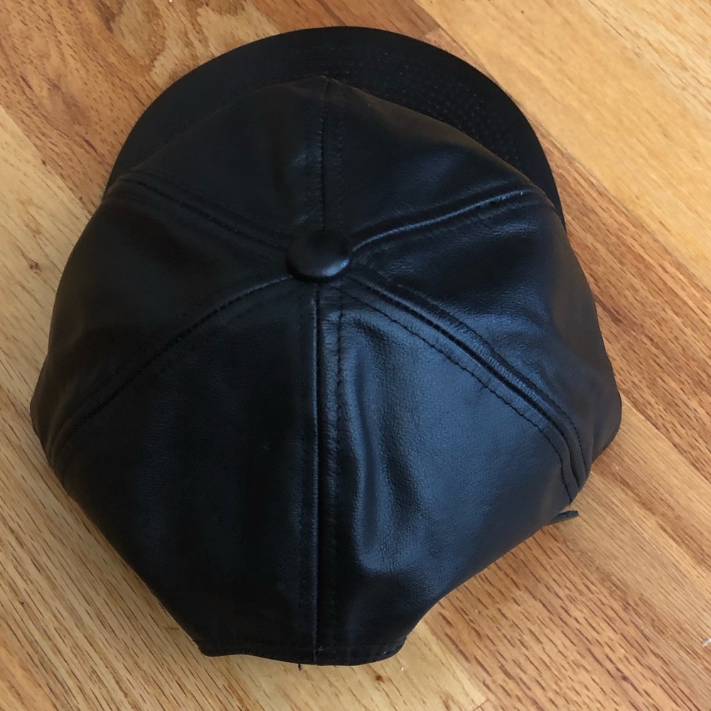 Supreme Leather Script 6-Panel Hat - image 2